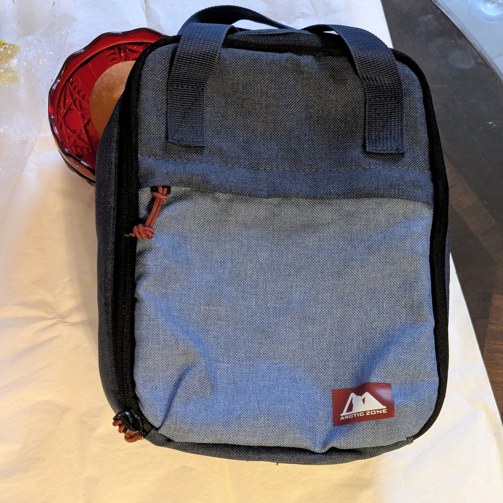 Artic Zone Two Tone Blue Heather Insulated Lunch Tote